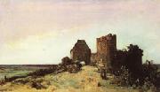 Johan-Barthold Jongkind Ruins of the Castle at Rosemont oil painting reproduction